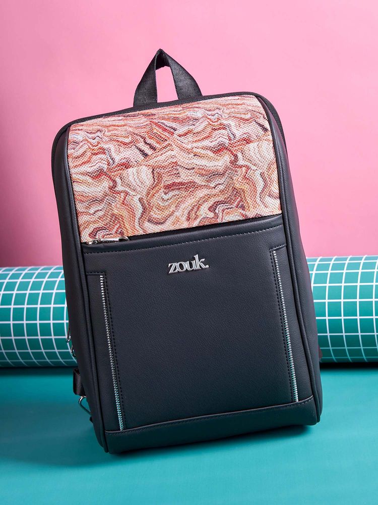 Zouk Women Olina Stylish Handcrafted Backpack - Nicobar Coral (M)-picture-15