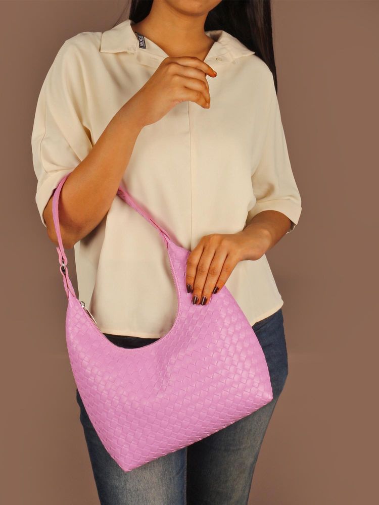 The House Of Ganges Women Katie Orchid Purple Vegan Leather Shoulder Bag (S)-picture-13