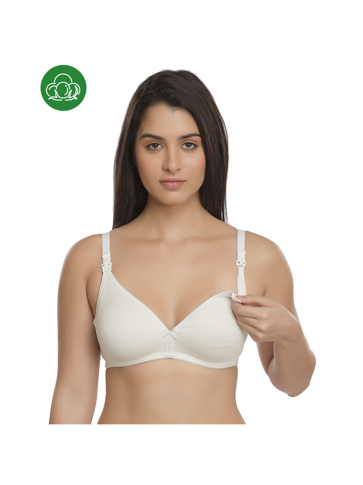 Inner Sense Organic Antimicrobial Soft Nursing Bra - White-picture-37