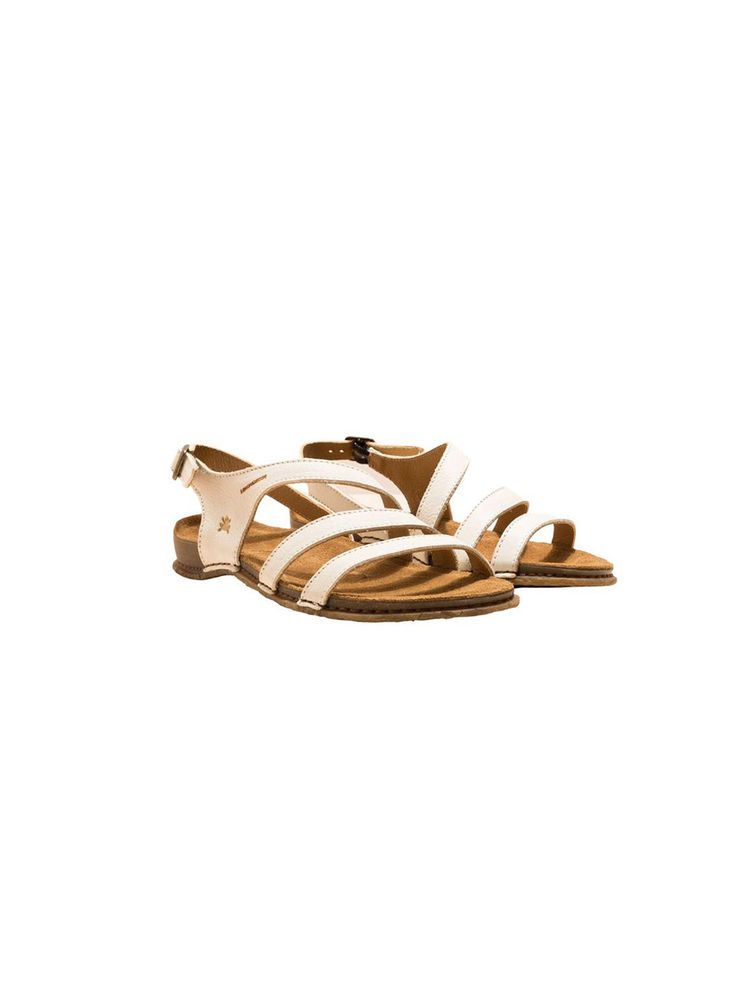 El Naturalista White Embellished Leather Sandals-picture-24