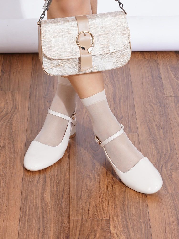 Sherrif Shoes Women Beige Block Heels-image-22