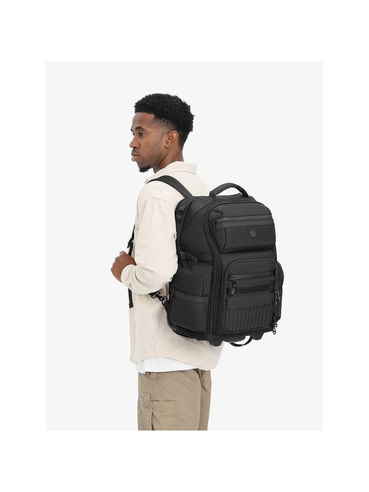 Ozuko OBSIDIAN GLIDER Range Black Soft Trolley Backpack-picture-20
