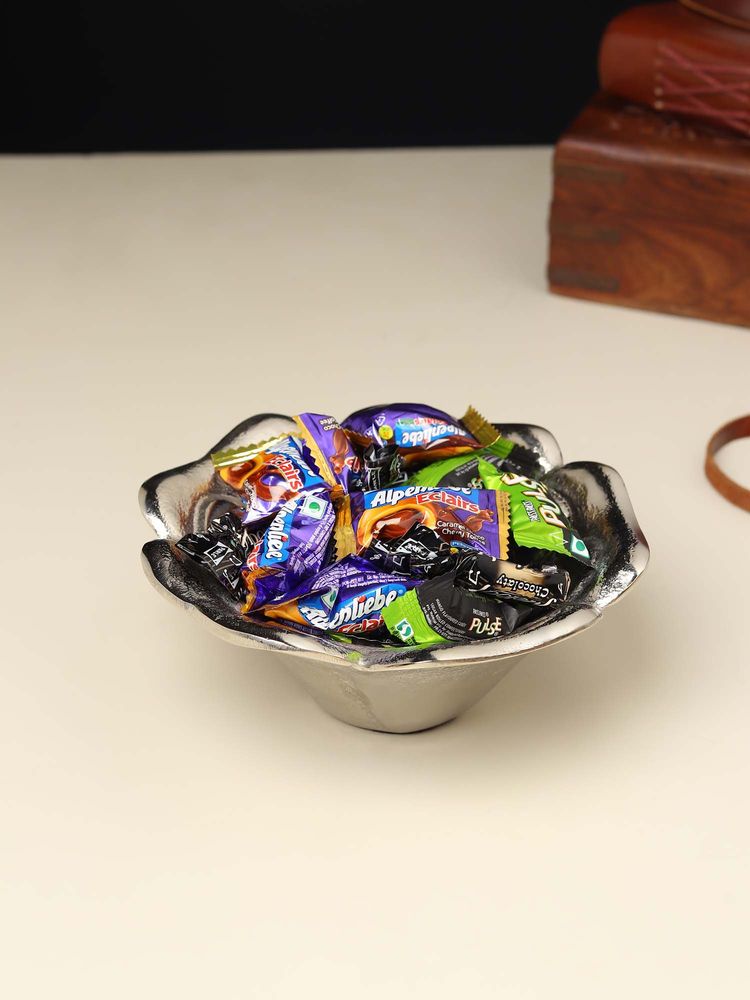 De Maison Decor Silver Solid Metal Bowl-picture-19