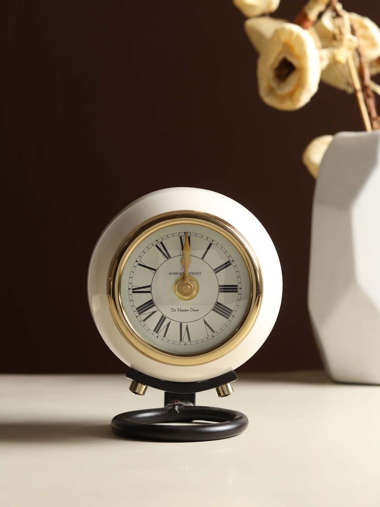 De Maison Decor White Solid Metal Clock-picture-26