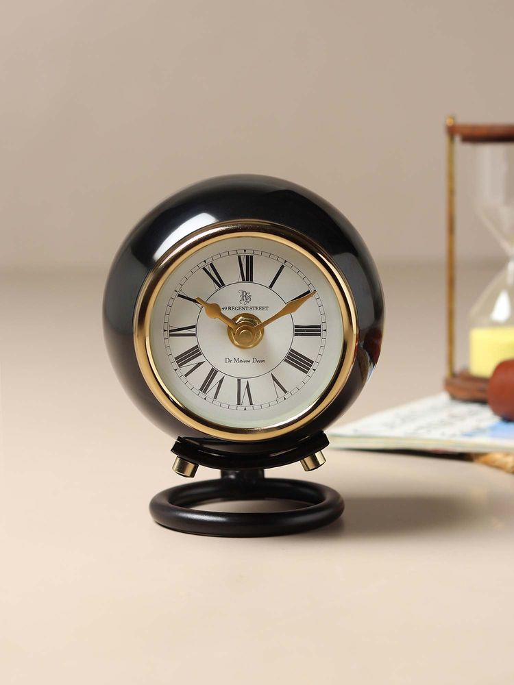 De Maison Decor Black Solid Metal Clock-picture-11