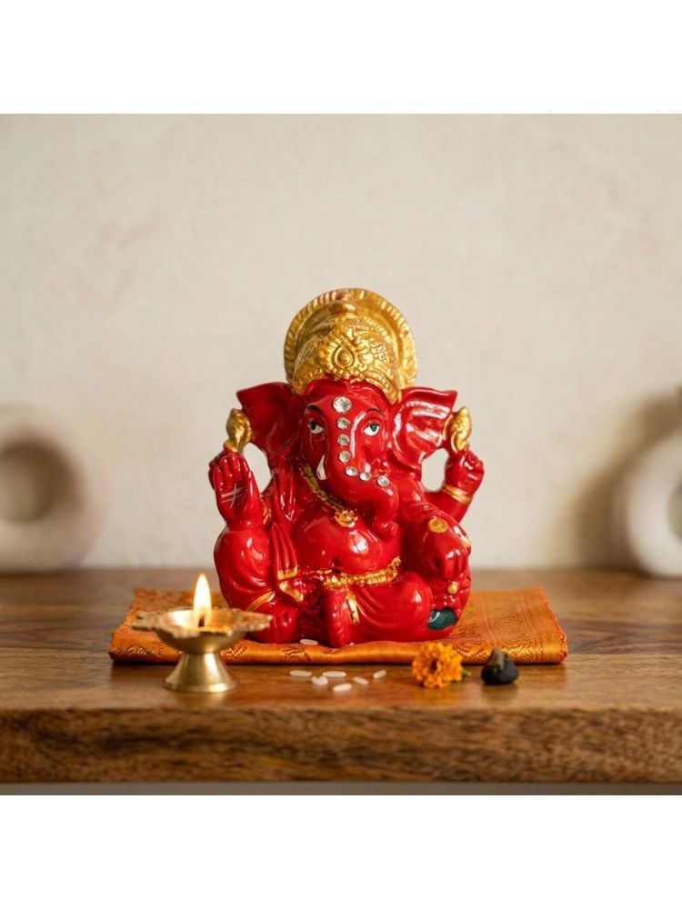 eCraftIndia Multi-Color Solid Resin Ganesha Idol-picture-17