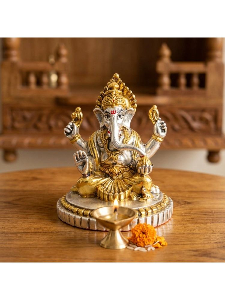 eCraftIndia Multi-Color Solid Metal Ganesh Murti-picture-18