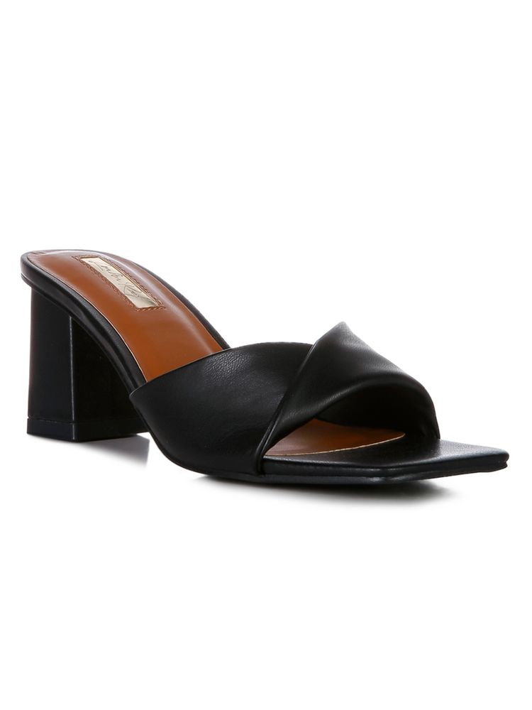 London Rag Solid Black Heels-image-11