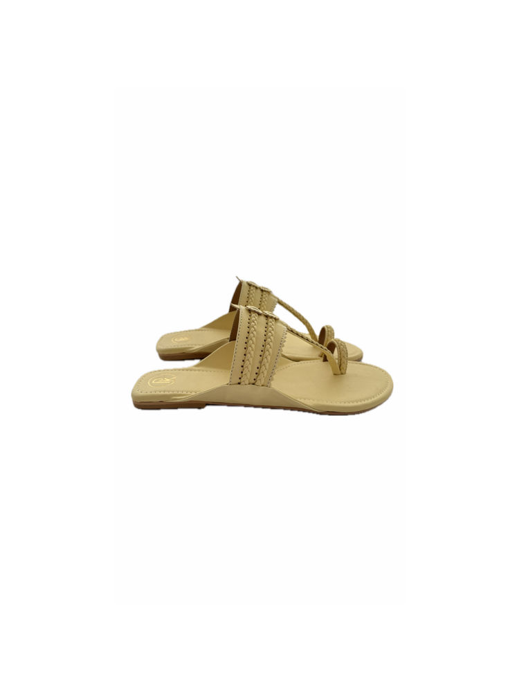 PREET KAUR Women Yellow Pastel Flat Kolhapuris-image-19