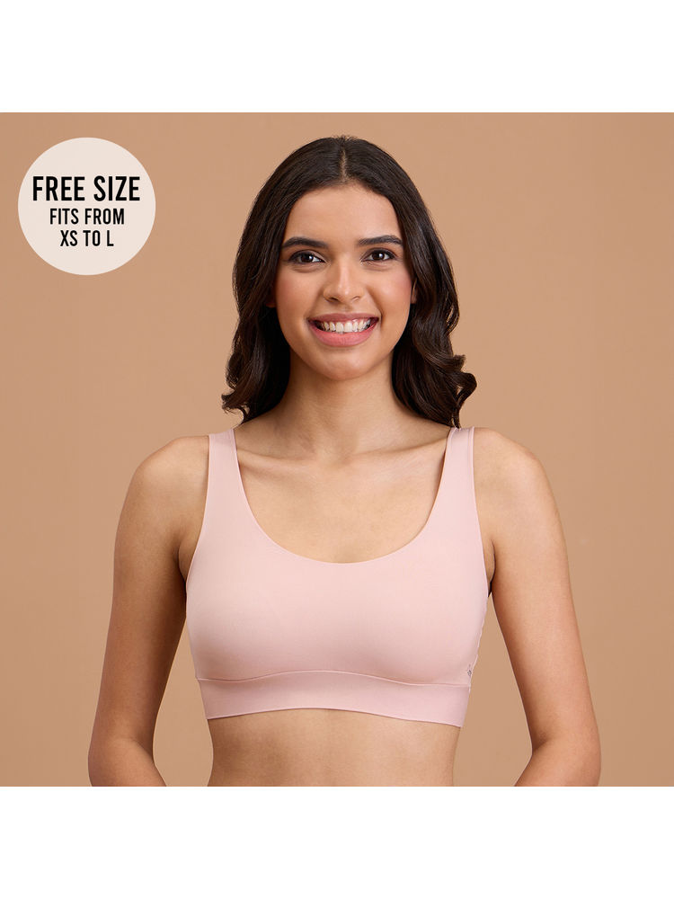 Nykd By Nykaa Barely There Slip-On Lounge Bra with Removable Cookies for Nipple Concealment-NYB378-Rose-picture-28