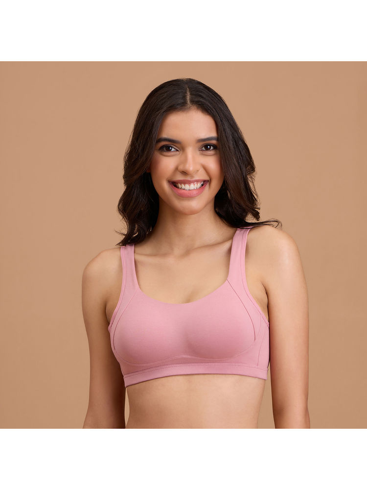 Nykd By Nykaa Cotton Non Padded Non Wired Everyday Comfort Bra-NYB388-Blush-picture-38