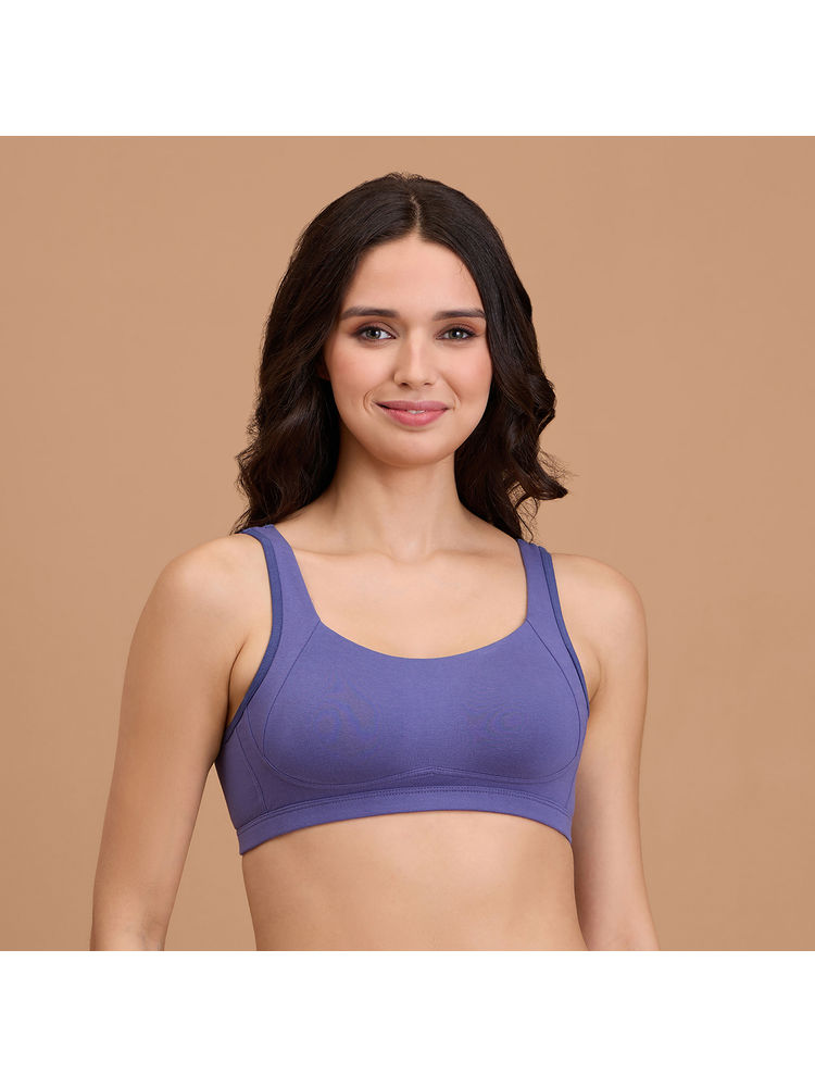 Nykd By Nykaa Cotton Non Padded Non Wired Everyday Comfort Bra-NYB388-D.Purple-picture-11