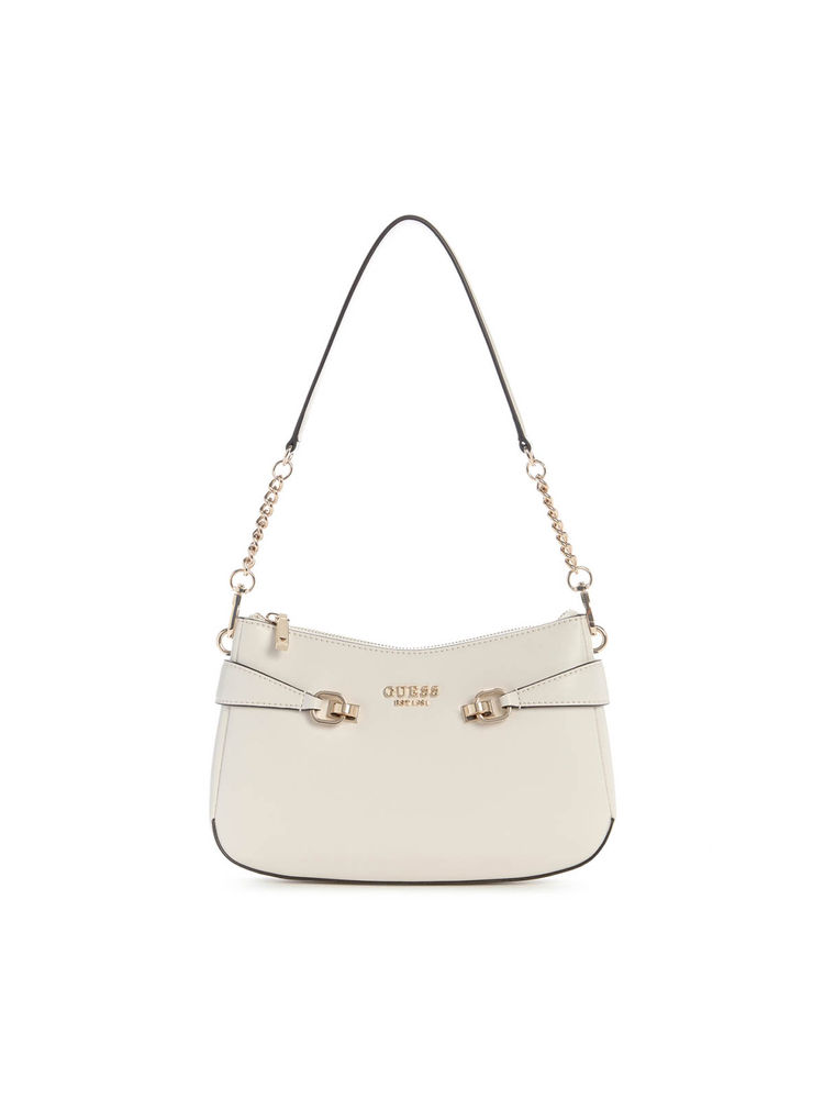 guess fashion Guess Bone Solid Polyurethane Lorelei Top Zip Handbag-picture-20