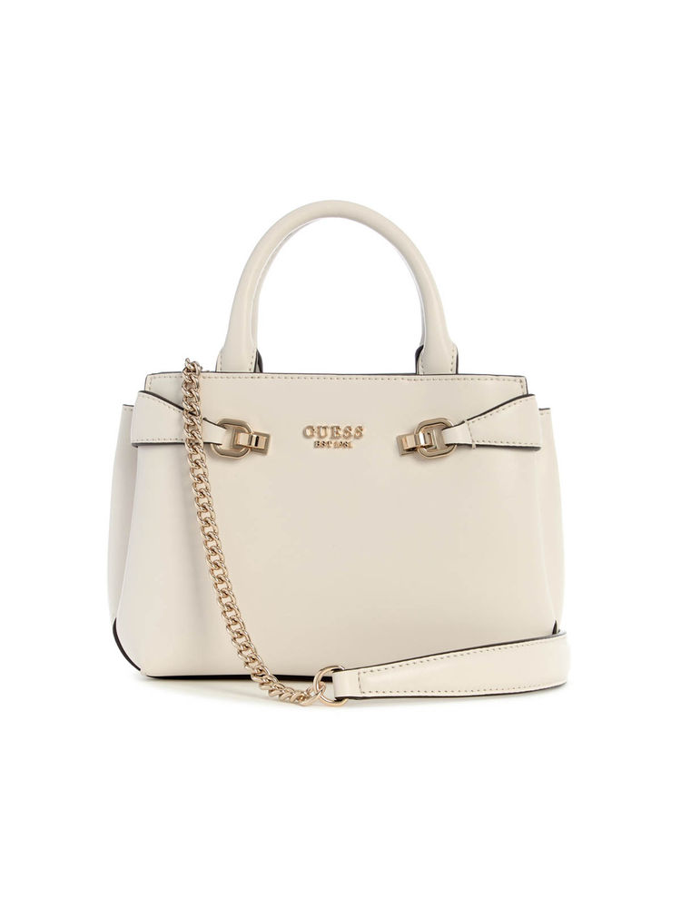 Guess Bone Solid Polyurethane Lorelei Mini Satchel Bag-image-4