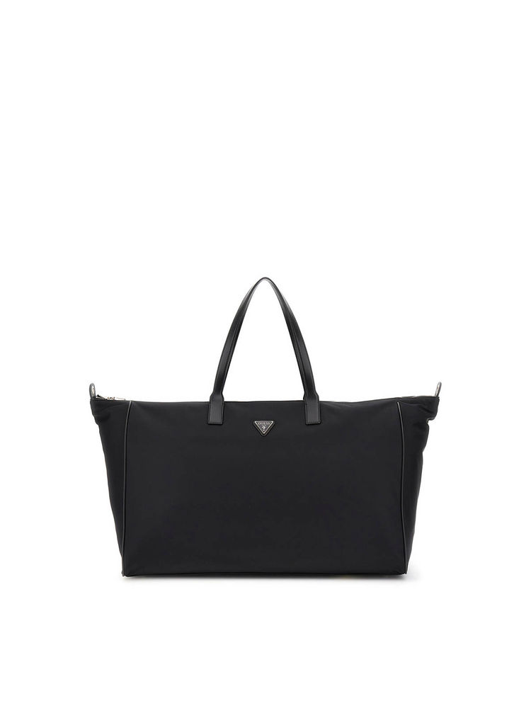 Guess Black Solid Nylon Follie Carryon Xl Tote Bag-image-40