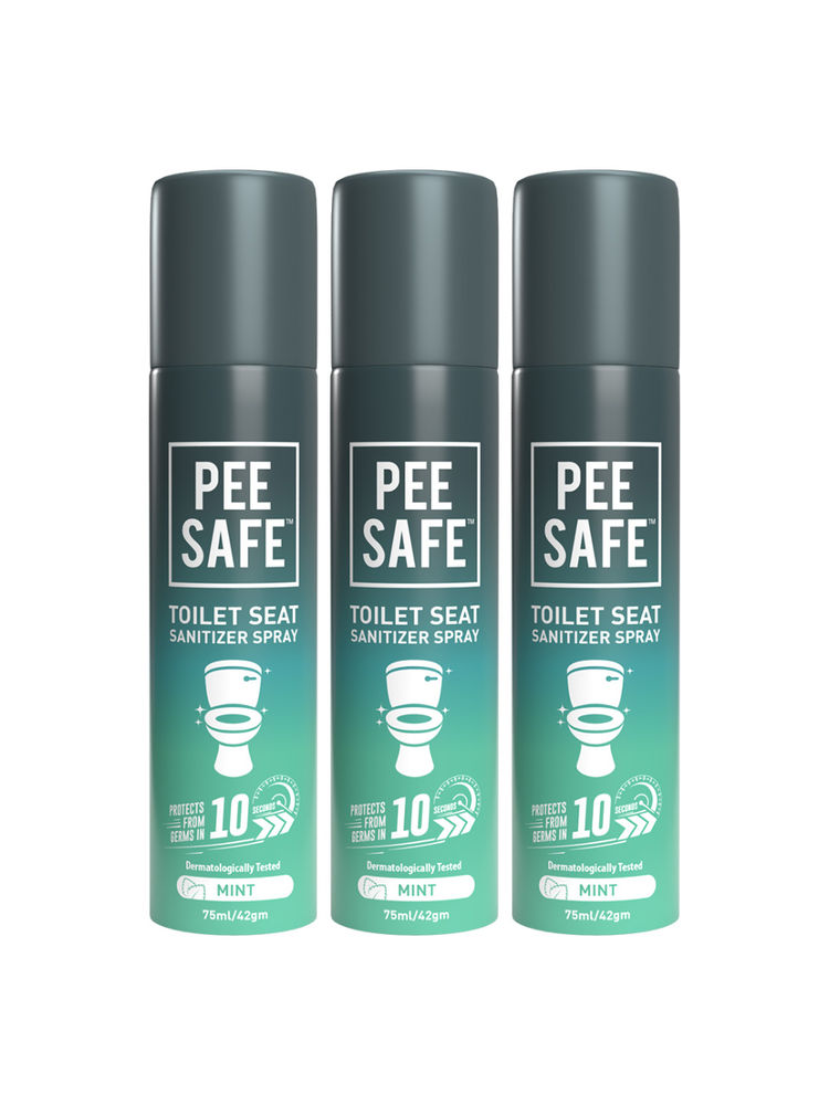 Pee Safe Toilet Seat Sanitizer Spray Mint - Pack of 3