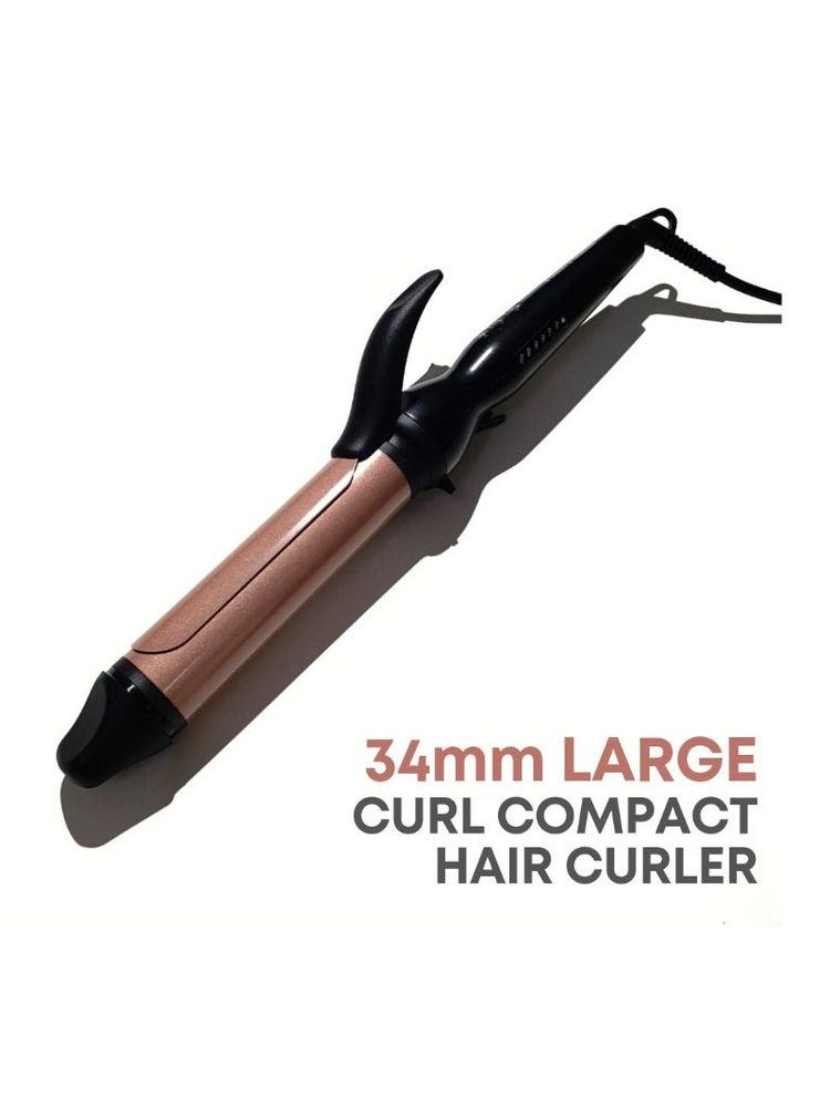 Alan Truman Compact Tourmaline + Gold Ceramic Hair Curler 34mm - Large-picture-23