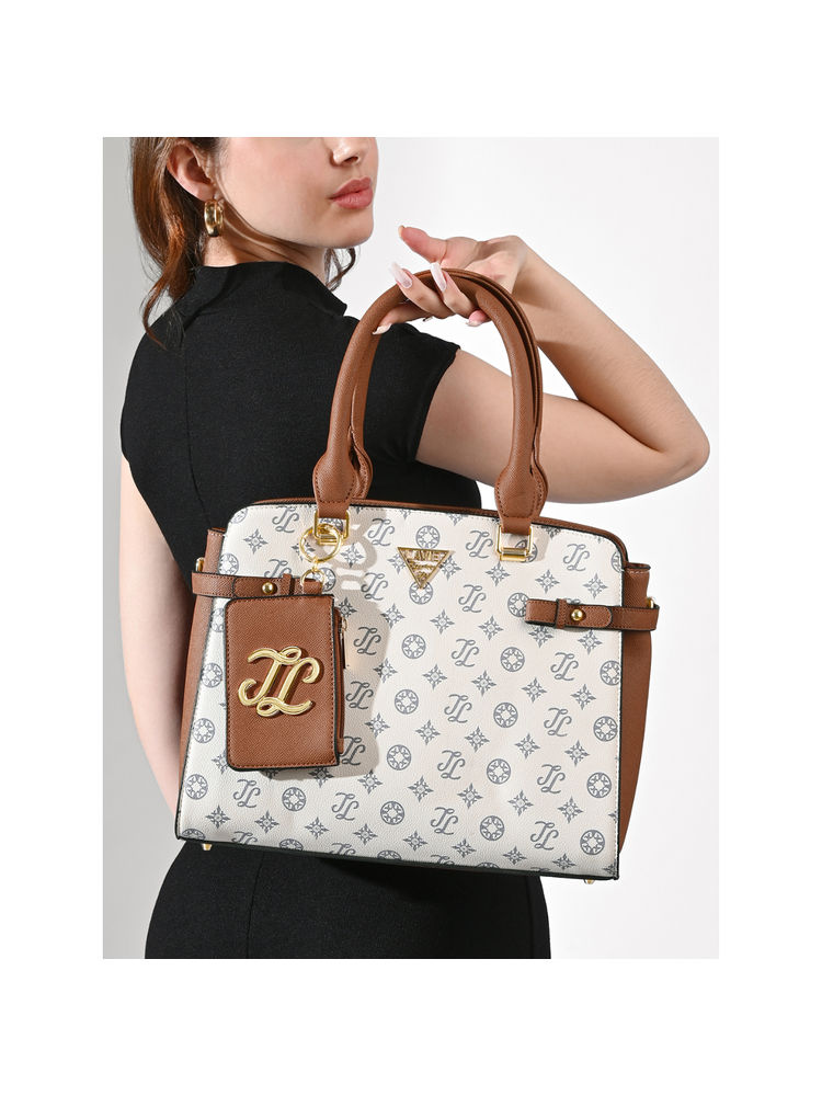 Lavie Signature Brown Womens Mono Napa Satchel Bag (M)-picture-20