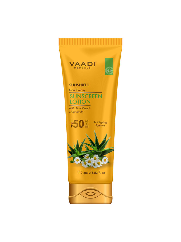 Vaadi Herbals Sunshield Non-Greasy Sunscreen Lotion With Aloe Vera & Chamomile SPF 50-picture-20