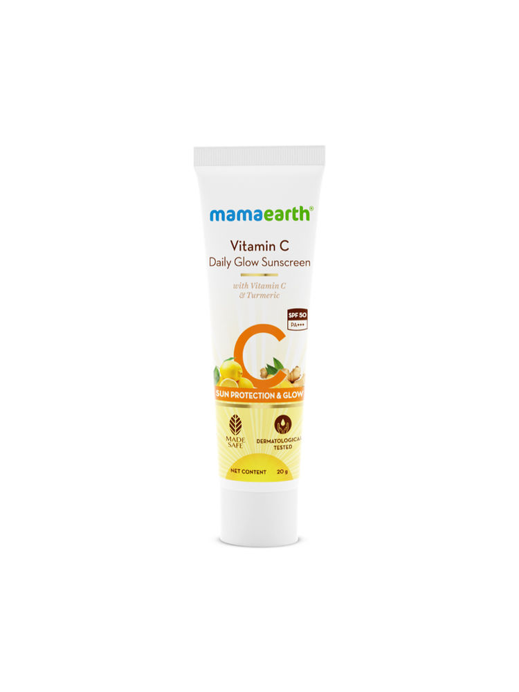 Mamaearth Vitamin C Daily Glow Sunscreen with Vit C & Turmeric for Tan Protection & Glow SPF50 PA+-image-40