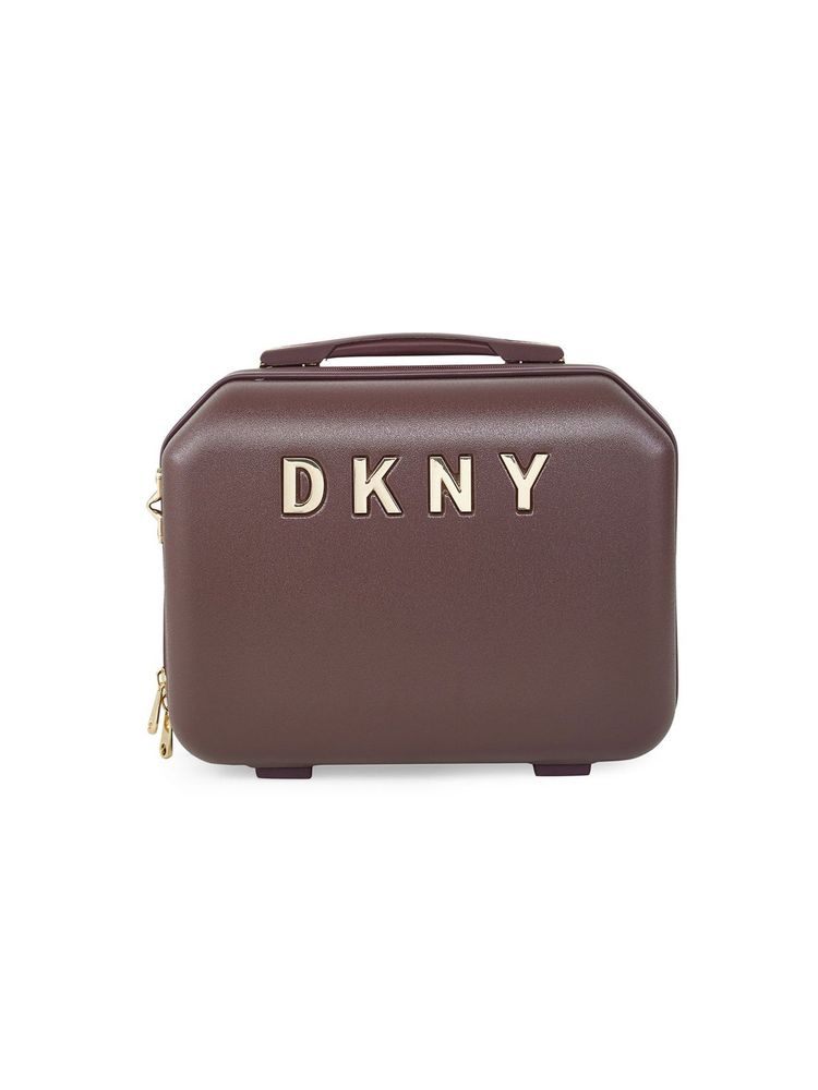 DKNY ALLORE Burgundy Color ABS Material Hard Medium Size Beauty Case-image-16