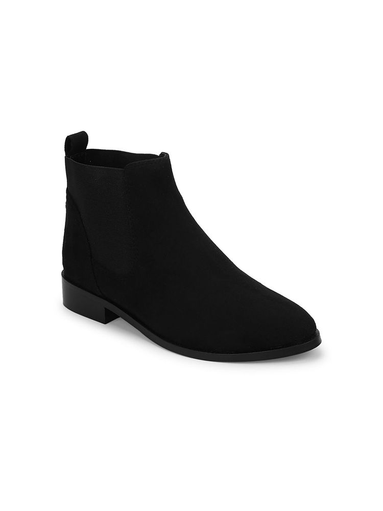 Truffle Collection Black Solid Boots