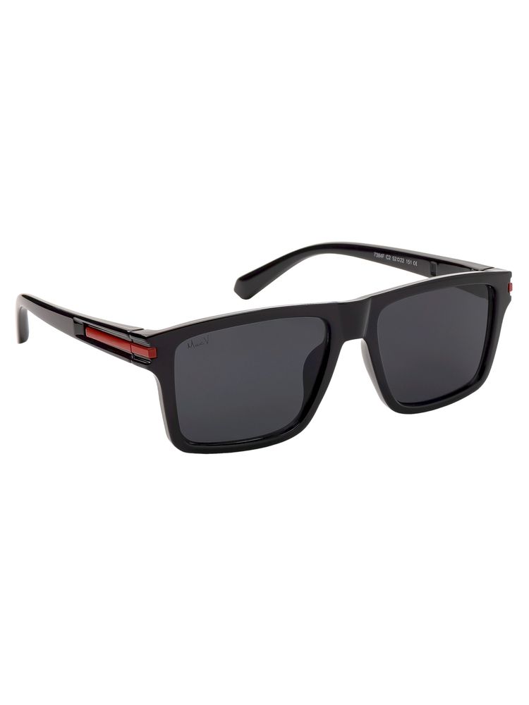 MacV Unisex Polarised & UV Protected Black Lens Square Sunglasses (52)-image-9