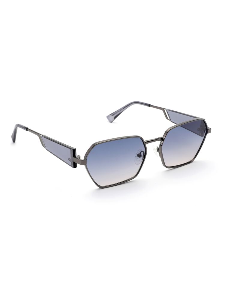 MacV Unisex Polarised & UV Protected Blue Lens Rectangle Sunglasses (60)-picture-22