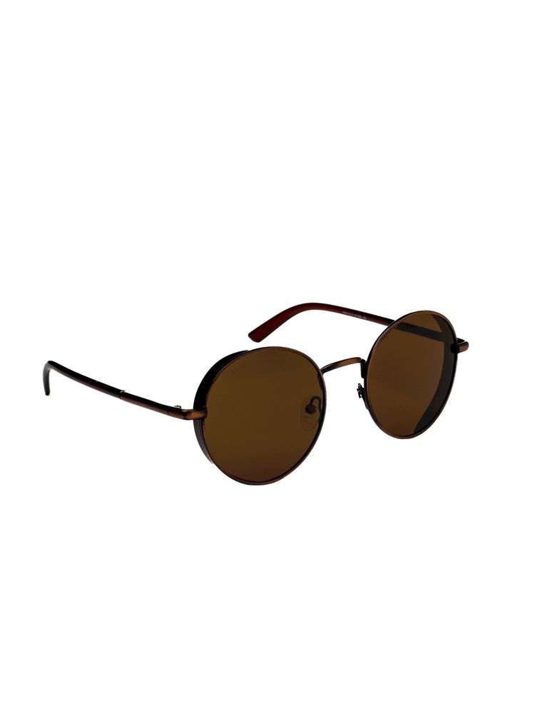 MacV Unisex Polarised & UV Protected Brown Lens Round Sunglasses (51)-picture-24