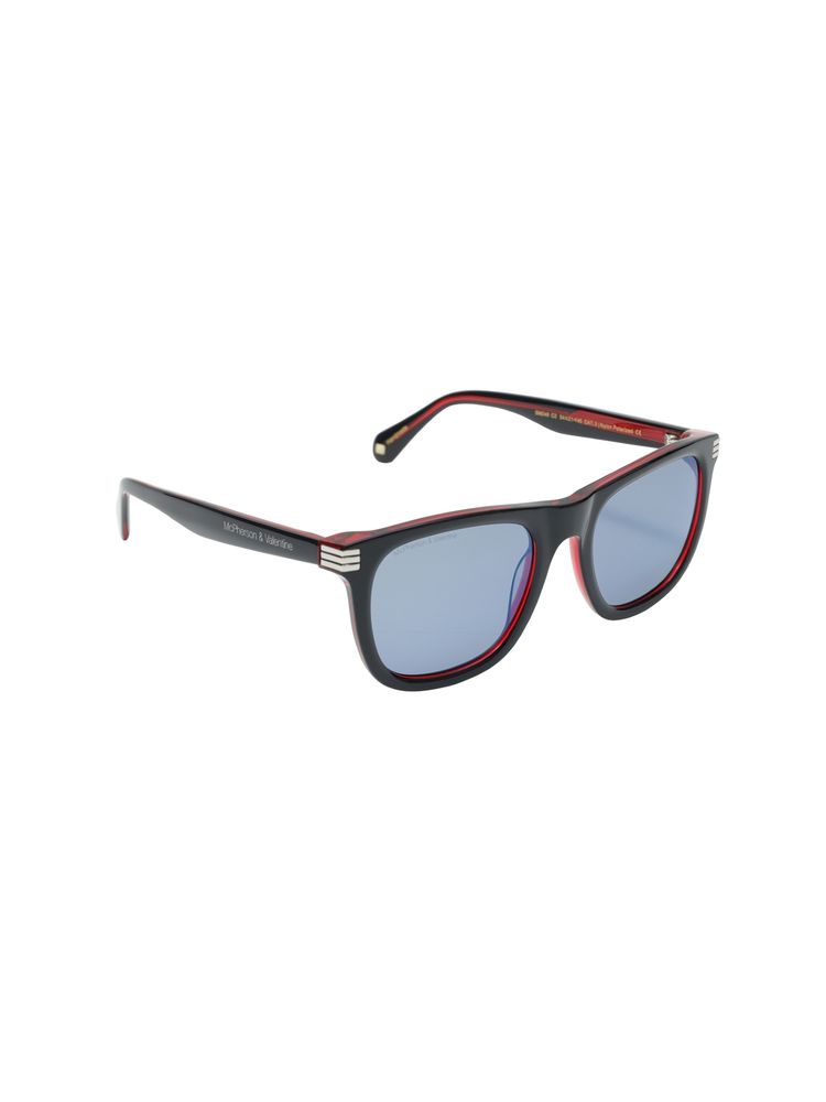 McPherson & Valentine Unisex Polarised & UV Protected Blue Lens Rectangle Sunglasses (54)-picture-26