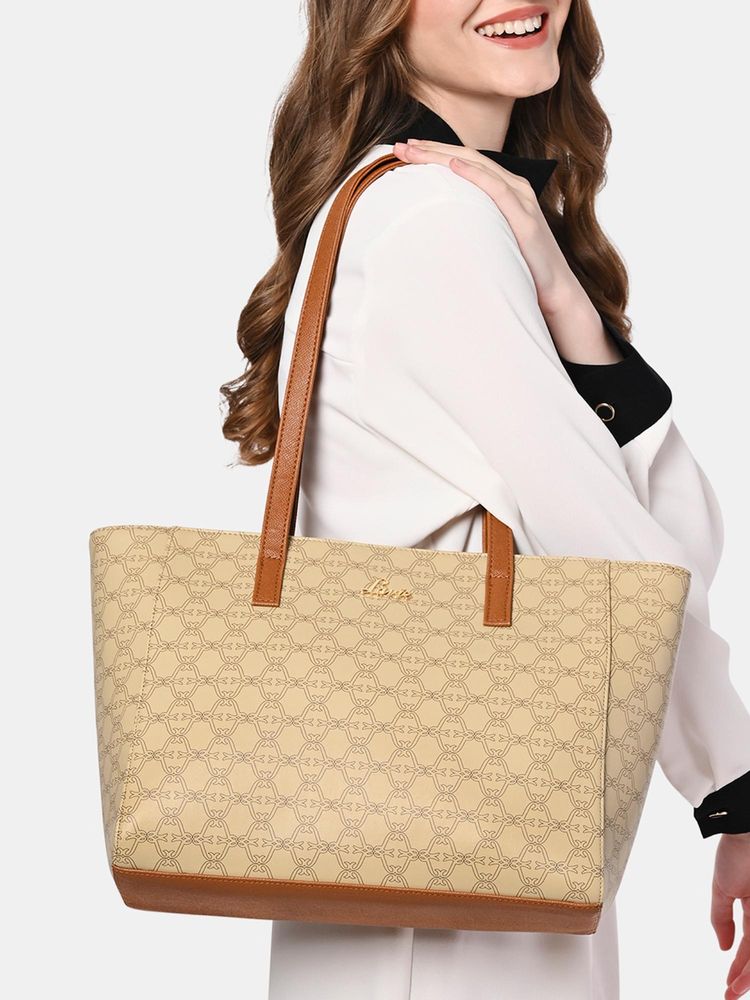 Lavie Women's Mono Betula Lg Tote Handbag (Beige) (L)-picture-31