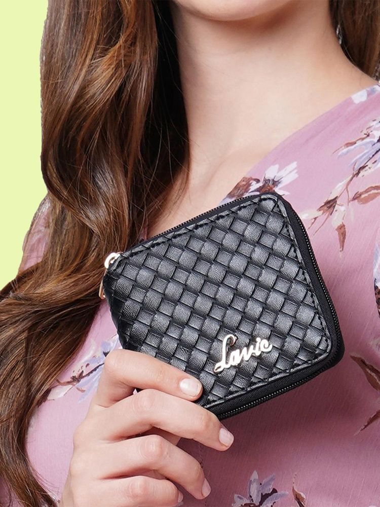 Lavie Women's Bot Zip Around Wallet (Black) (S)-picture-23
