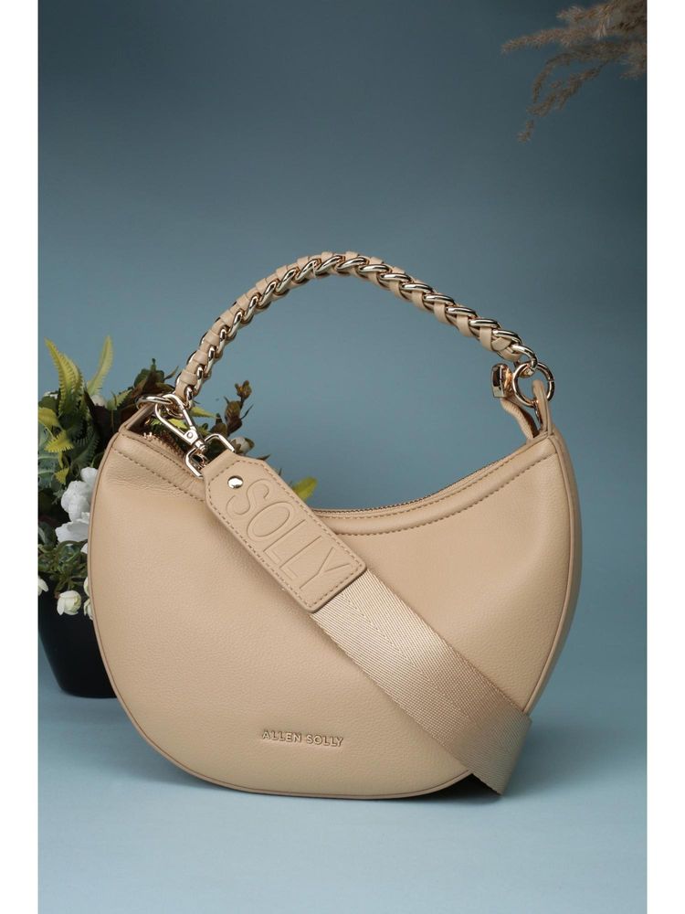 Allen Solly Women Beige Casual Sling Bag With Detachable Strap-picture-20