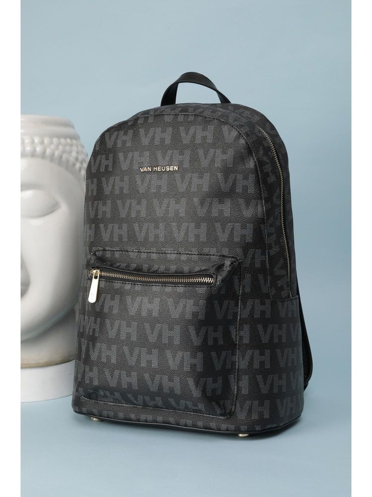 Van Heusen Women Black Graphic Casual Backpack-picture-28