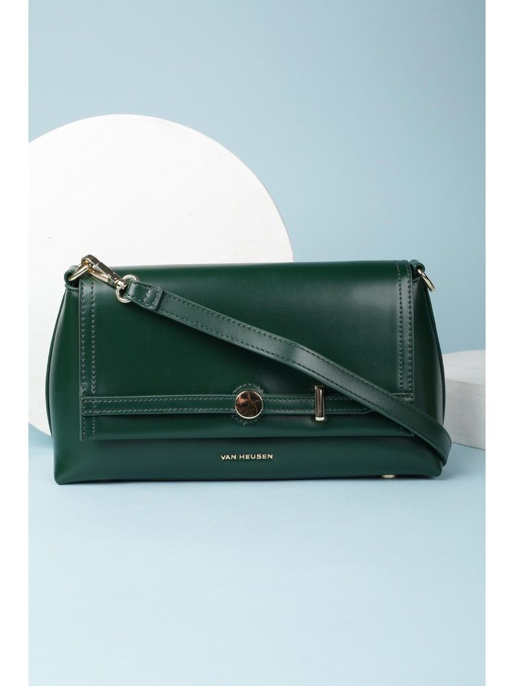 Van Heusen Women Green Solid Casual Sling Bag With Detachable Strap-picture-22