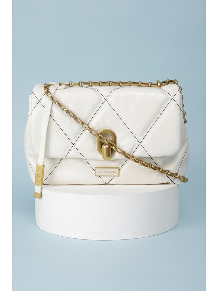 Van Heusen Women White Solid Casual Sling Bag With Detachable Strap-image-38