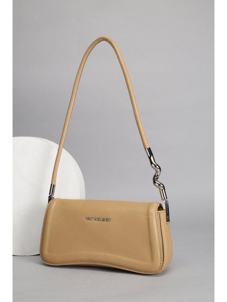 Van Heusen Women Beige Solid Casual Handbag-picture-14