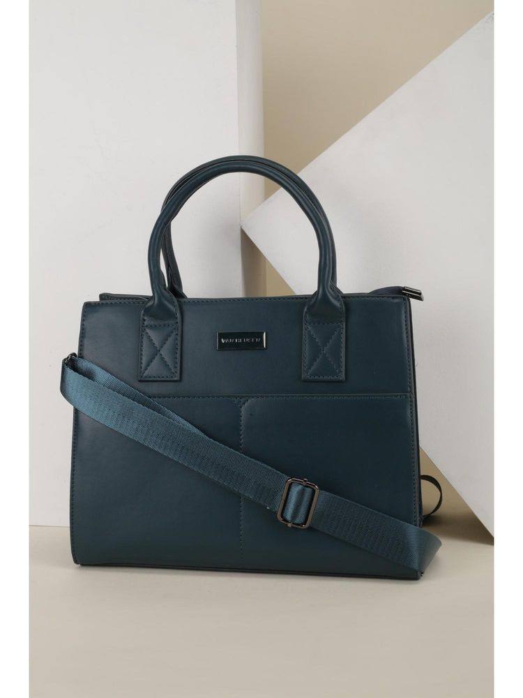 Van Heusen Women Green Solid Casual Handbag With Detachable Strap-image-18