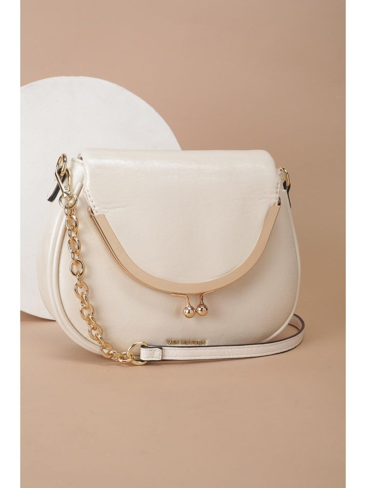 Van Heusen Women White Textured Casual Sling Bag With Detachable Strap-picture-13