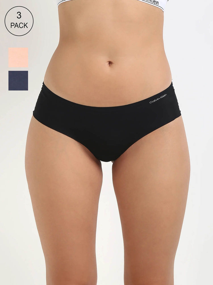 calvin klein fashion Calvin Klein Solid Multi-Color Mid Rise Bikini Briefs (Pack of 3)-picture-21