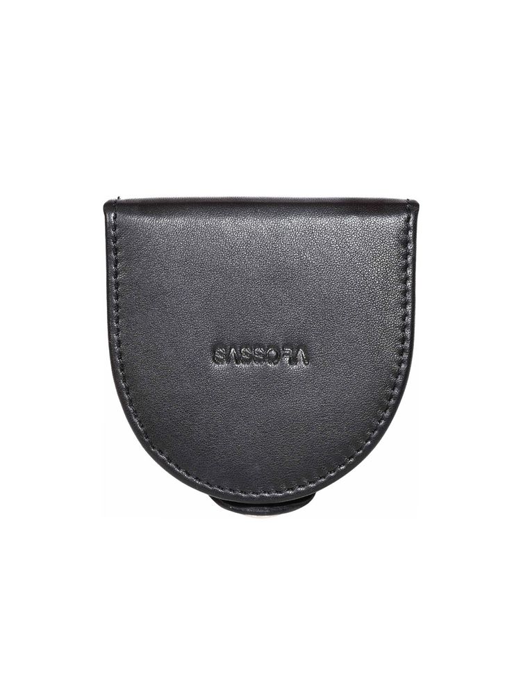 Sassora Genuine Leather Women's Black Coin Pouch (S)-picture-10