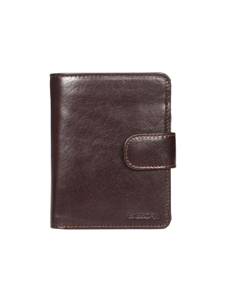 Sassora Men Casual Dark Brown Genuine Leather Rfid Wallet (L)-image-11