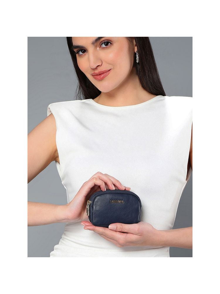 Sassora Navy Blue Genuine Leather Women Coin Pouch (S)-picture-19