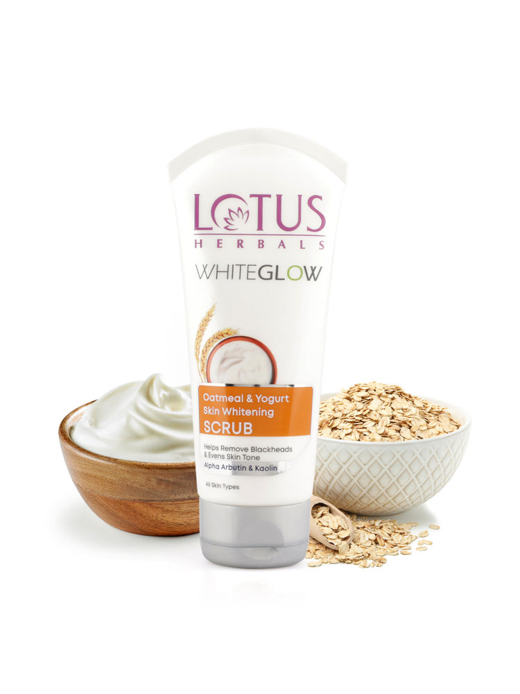 Lotus Herbals WhiteGlow Skin Brightening Oatmeal & Yogurt Gentle Exfoliator Scrub