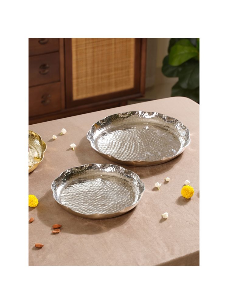 Nestasia Set of 2 Silver Urli Pooja Thali-picture-44