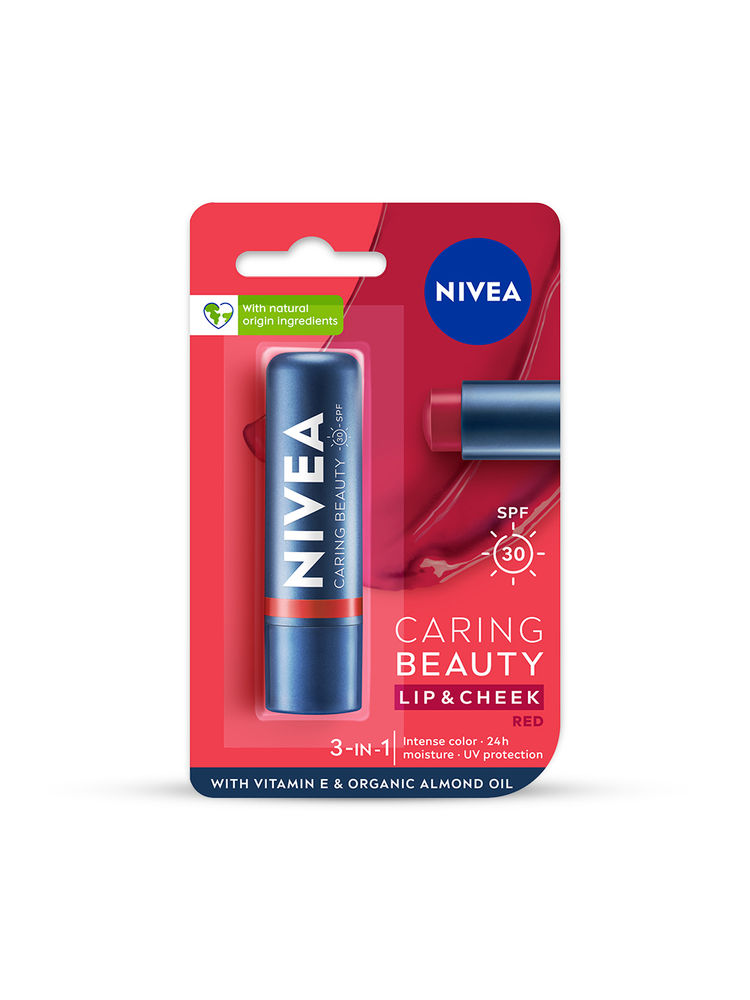 Nivea Lip Caring Beauty Red Lip Balm With SPF 30-image-37