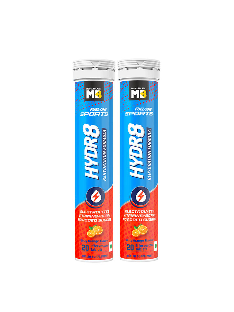 MuscleBlaze Fuel One Sports Hydr8 Effervescent Tablets Zesty Orange (Pack Of 2)-picture-25