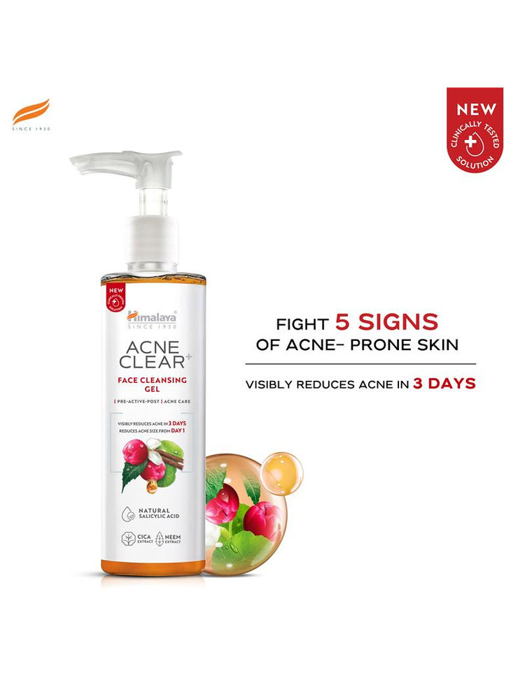 Himalaya Acne Clear+ Face Cleansing Gel with Natural Salicylic Acid for Reducing Acne & Sebum-picture-11