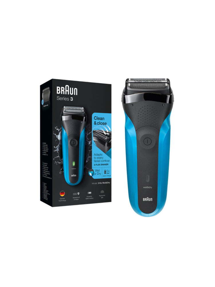 Braun Series 3 310 Electric Shaver, Wet&dry Rechargeable and Cordless Razor for Men