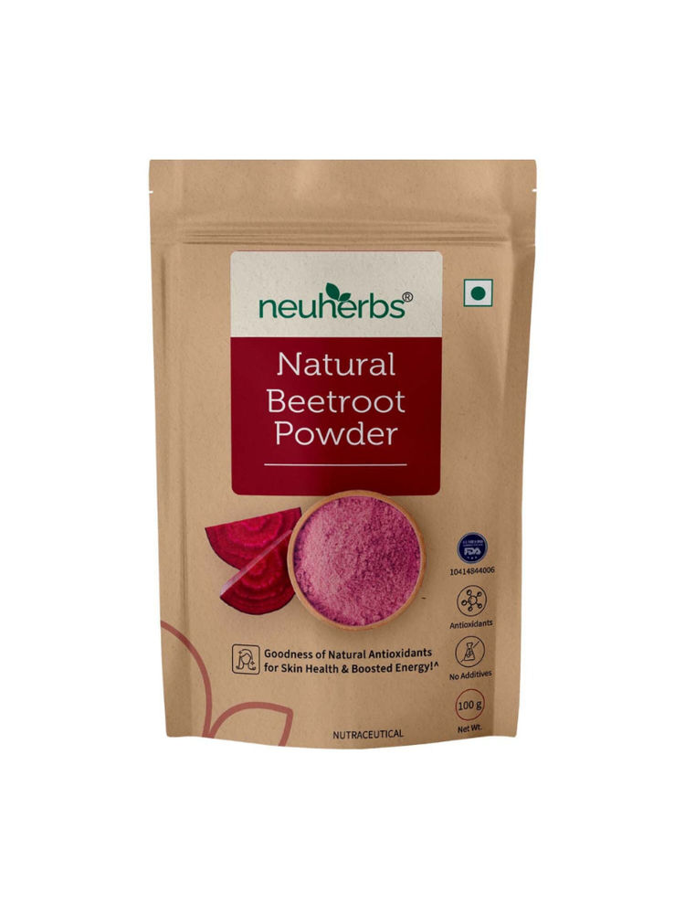 Neuherbs Natural Beetroot Powder for Face, Skin, Hair and to Boost Energy with No Additives